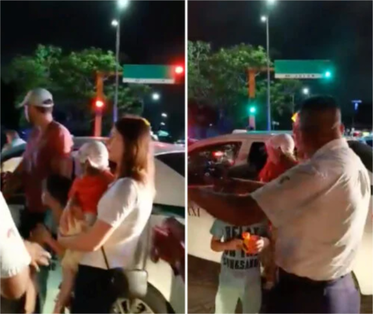 Taxistas acosan a conductor de Uber con turistas en Cancún