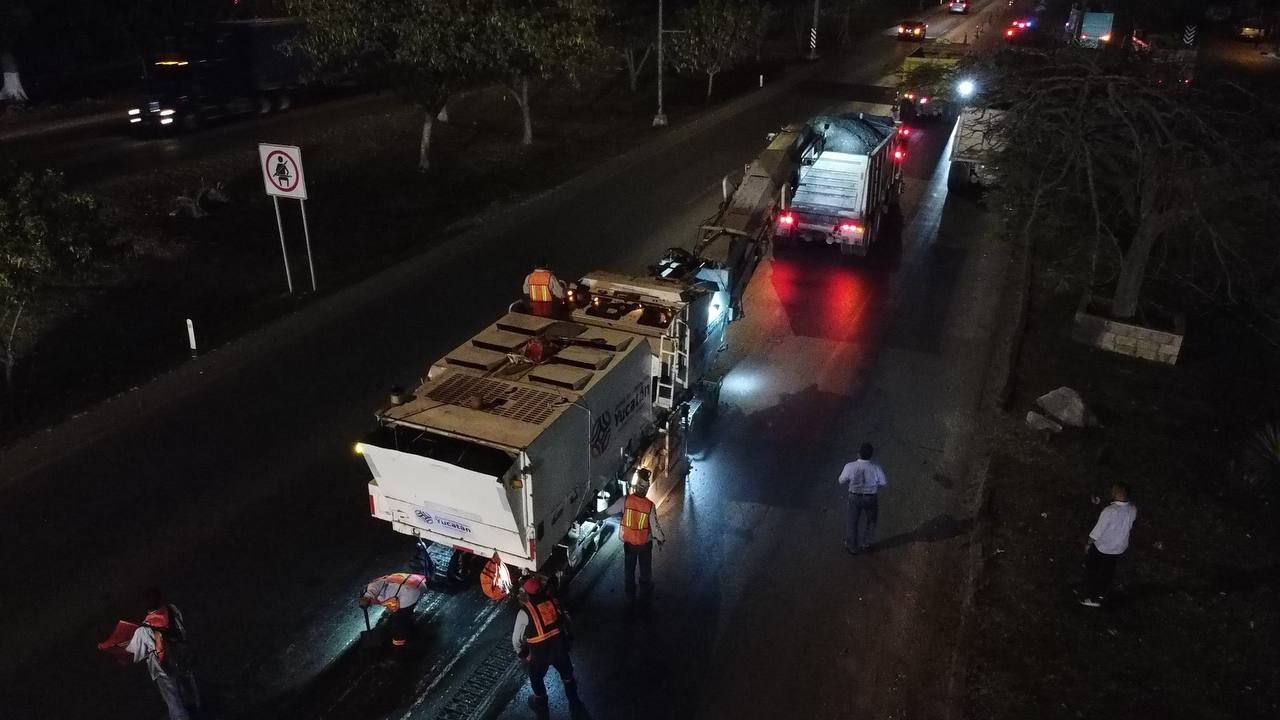 Repavimentación de otros 11 kilómetros críticos del Anillo Periférico de Mérida