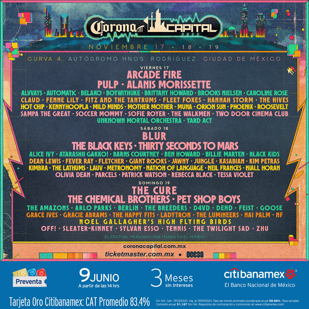 ¡Dan a conocer cartel de Corona Capital 2023!