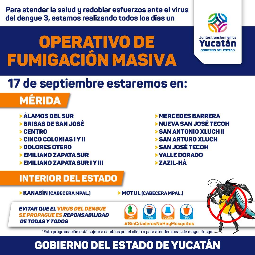 Continúan las acciones contra el mosco en Yucatán