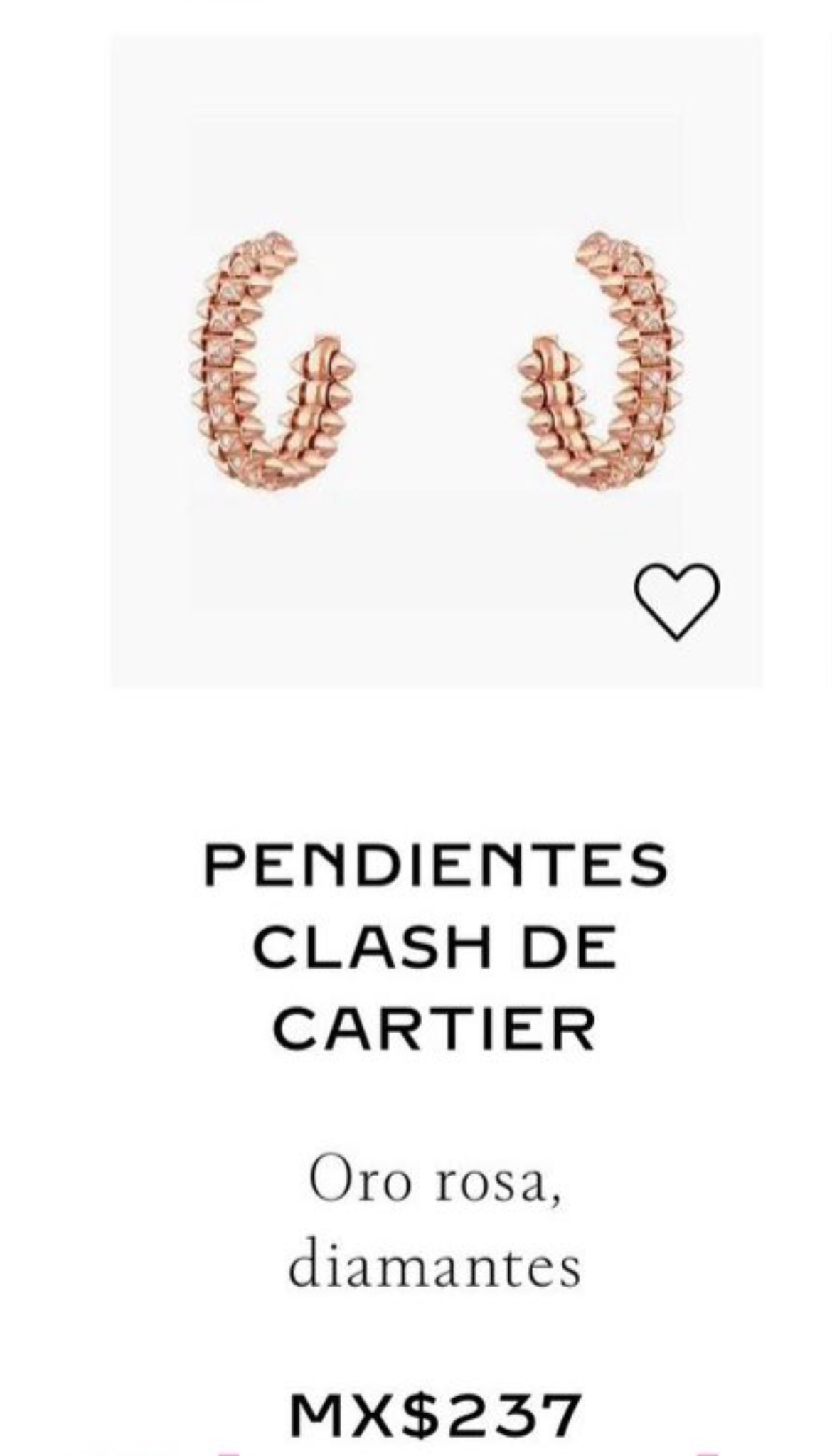 Cartier acepta vender aretes de 237 mil pesos a joven que los compró en 237 pesos