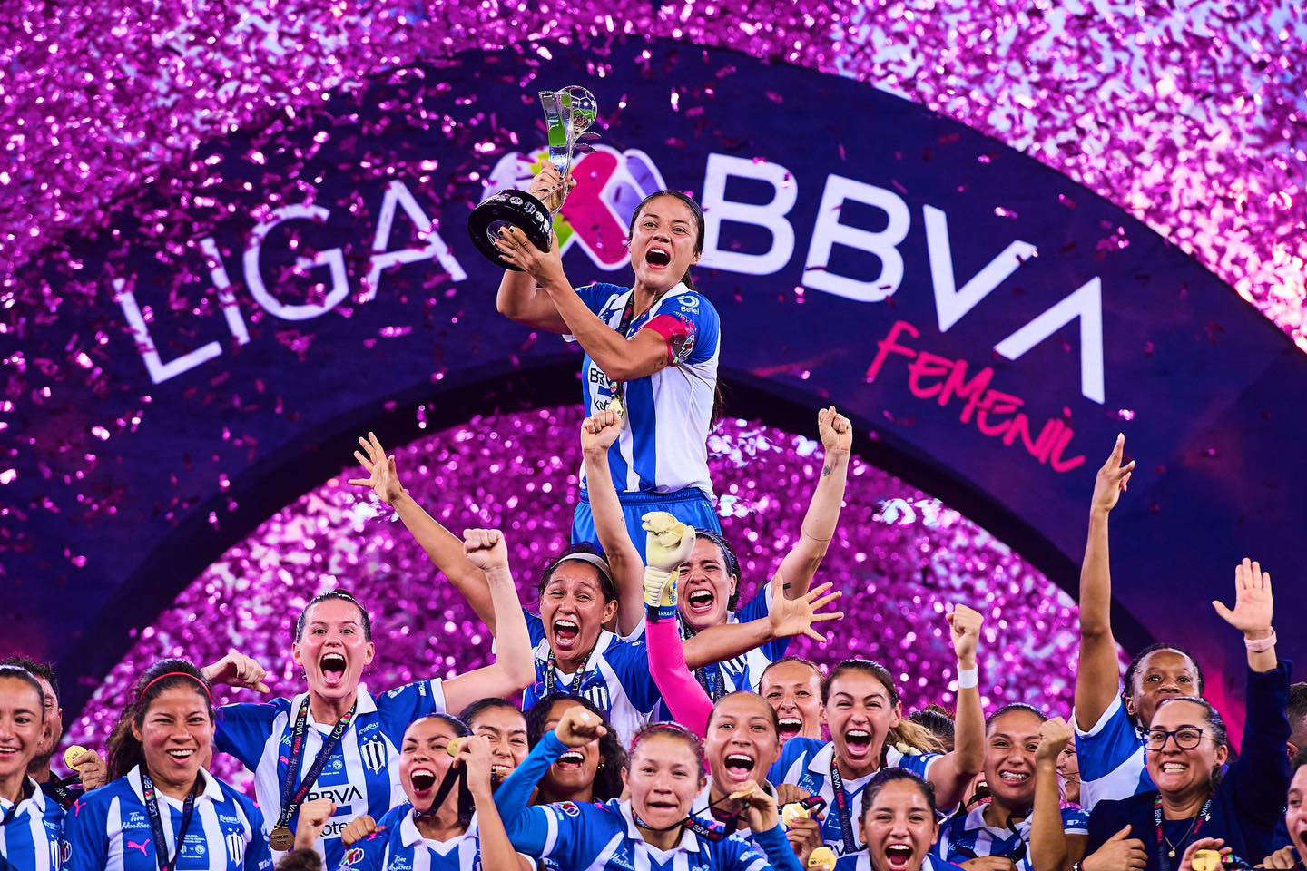 Las Rayadas de Monterrey ganan la Liga MX Femenil por tercera vez en su historia