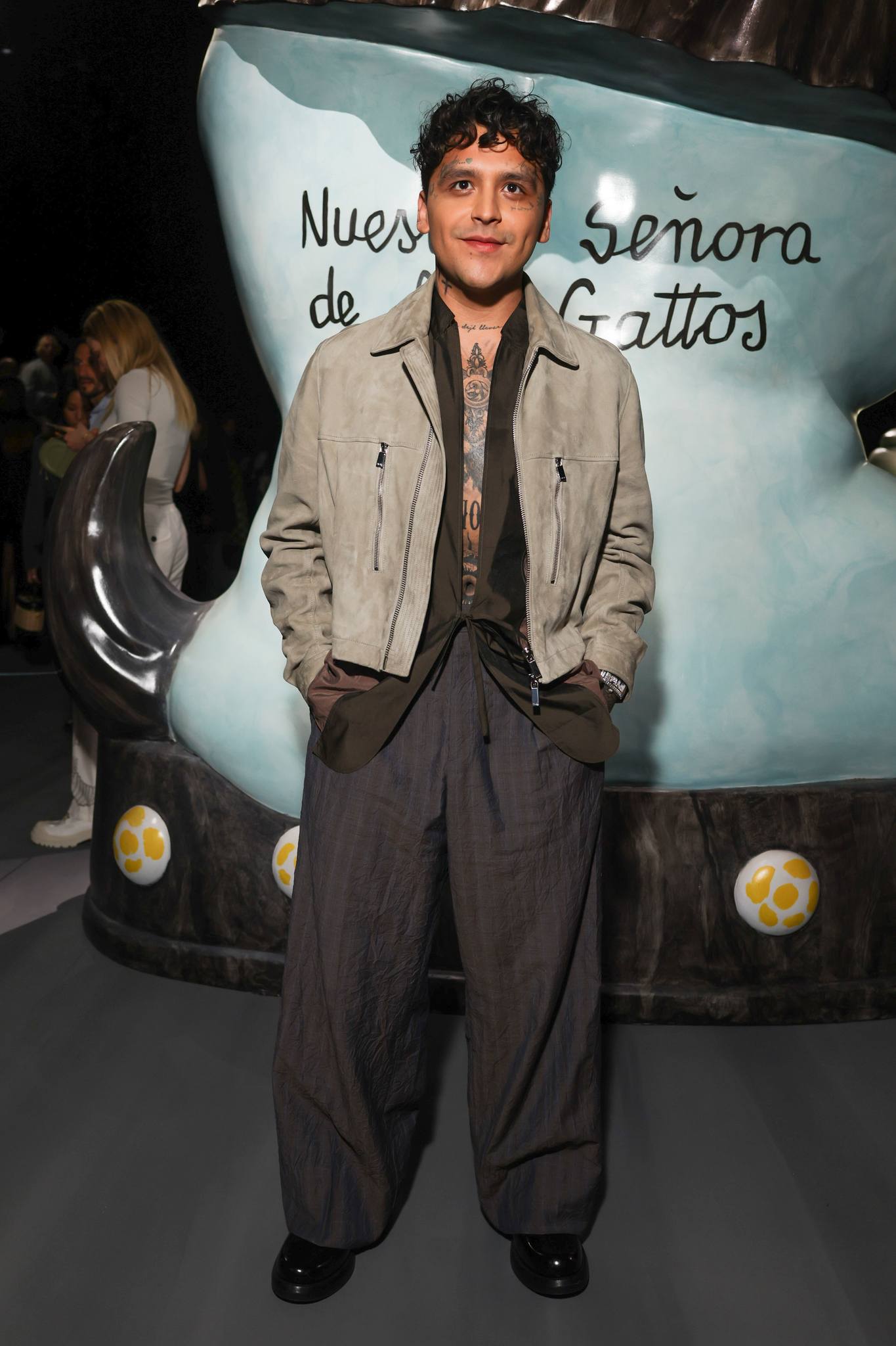 Christian Nodal modelo Fashion Week.