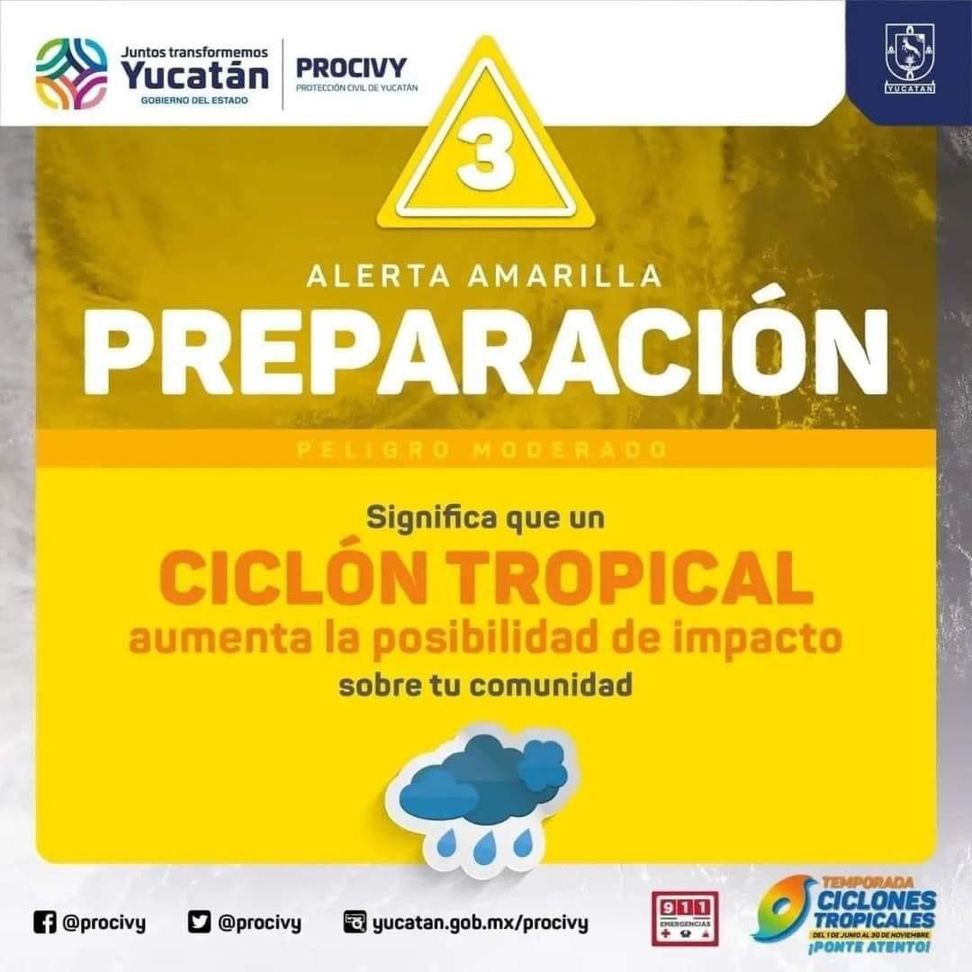 ¡Alerta amarilla para Yucatán!