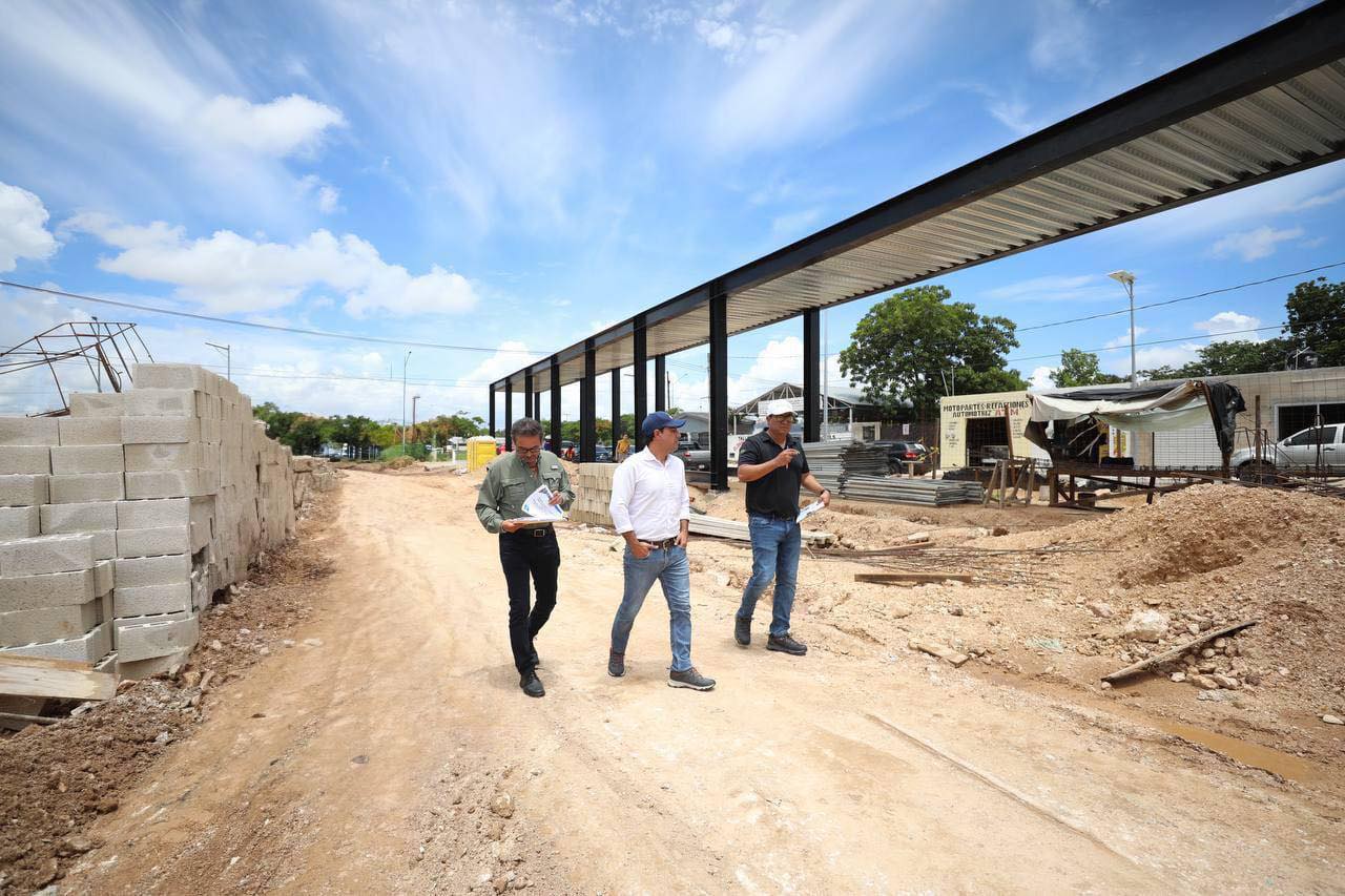 Avance de los trabajos de construcción del Cetram Cancún