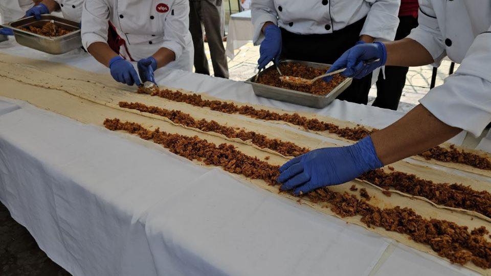 Chiapas rompió el Récord Guinness con el taco más grande del mundo.
