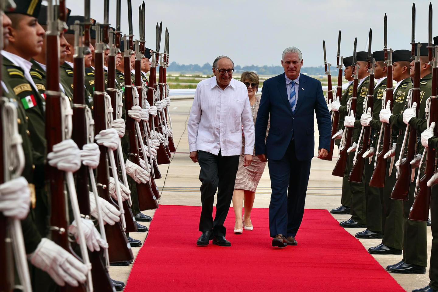 El presidente de Cuba en México.