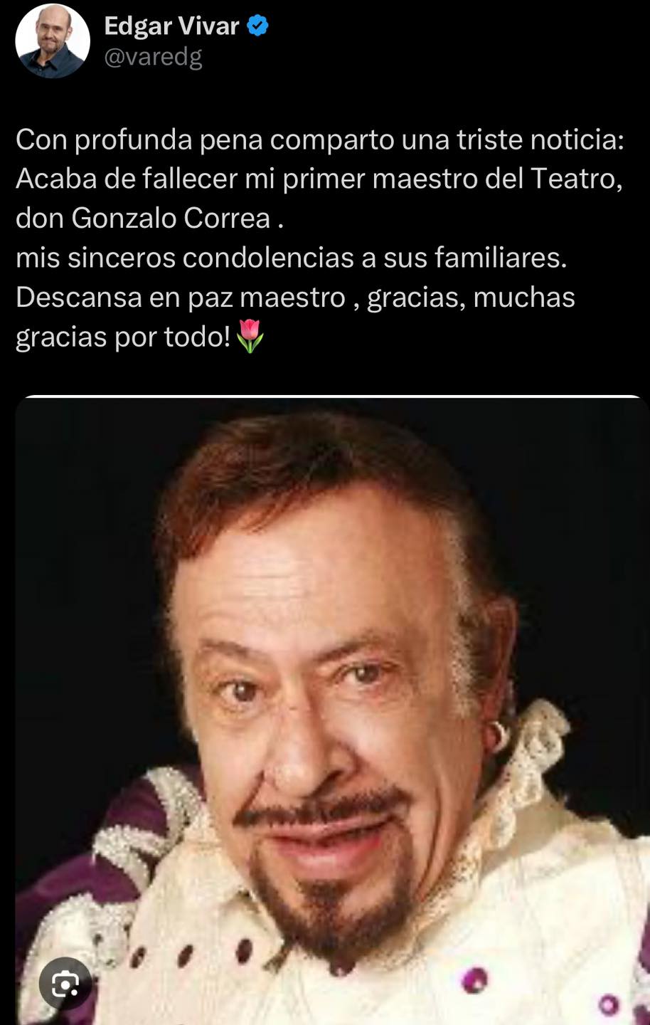 Fallece Gonzalo Correa, interprete de Don Juan Tenorio durante 50 años