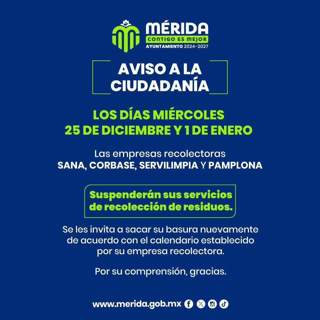 Toma nota, estos días no habrán estos servicios.