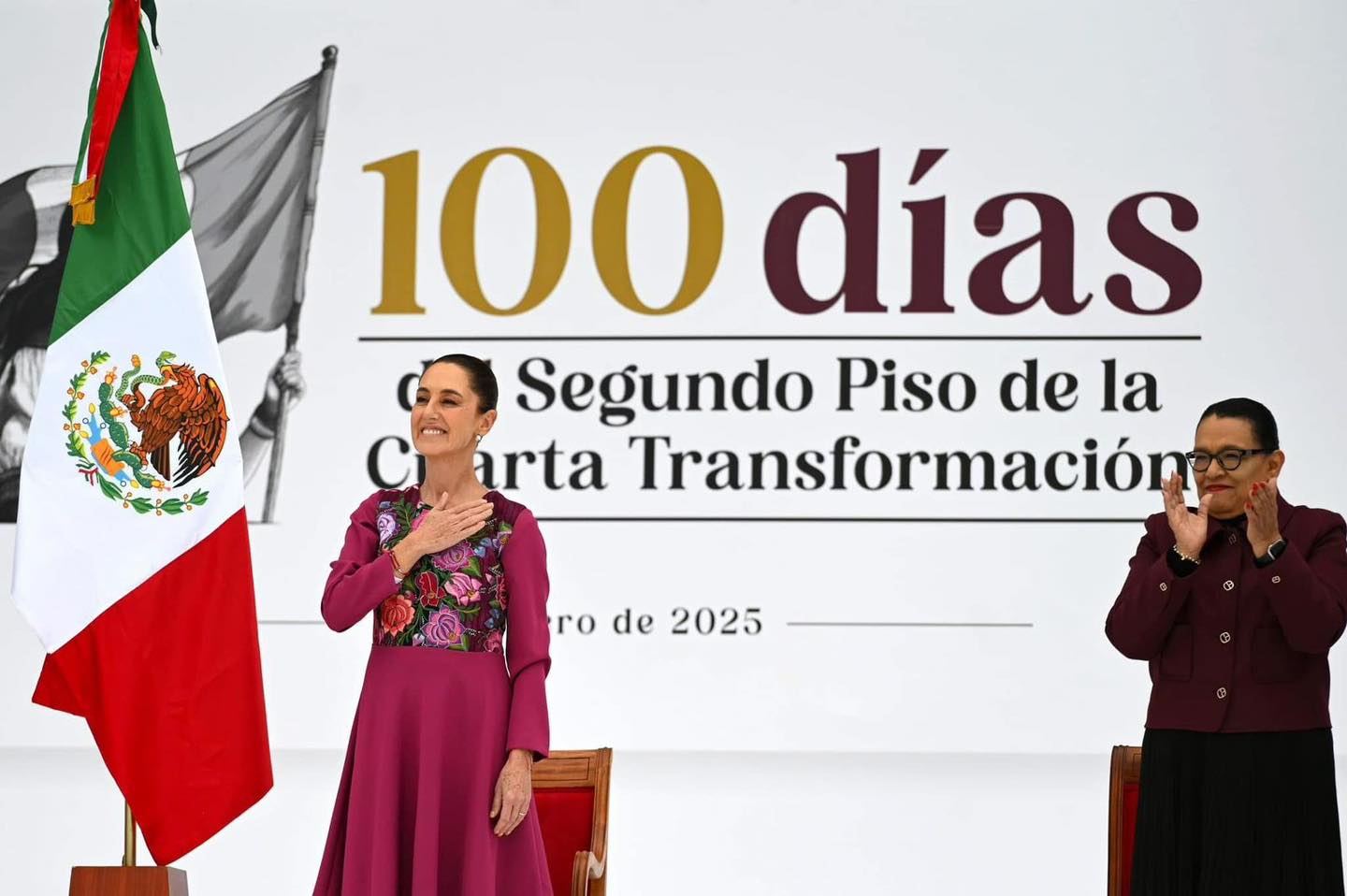 La presidenta de México Claudia Sheinbaum ofreció un informe a propósito de sus primeros 100 días de Gobierno.