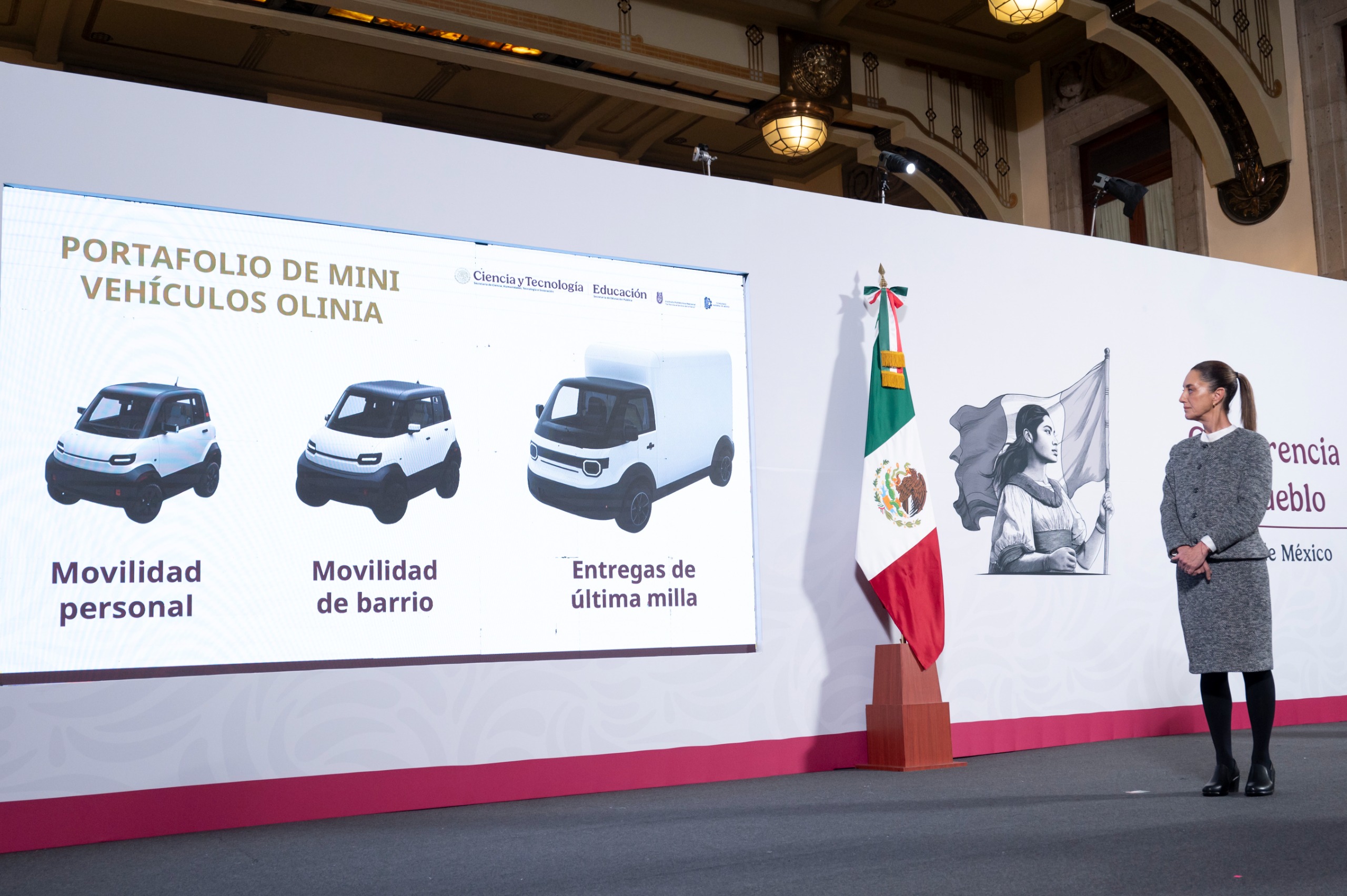 Sheinbaum lanza Olinia, primera armadora mexicana de mini vehículos eléctricos