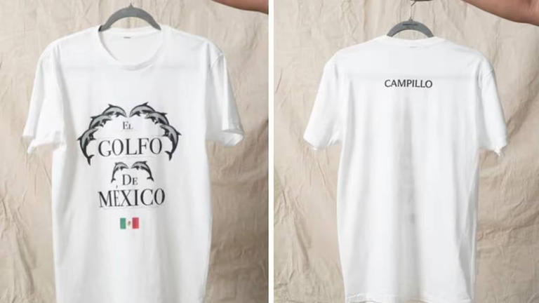 Camiseta «El Golfo de México» del diseñador Patricio Campillo en el New York Fashion Week