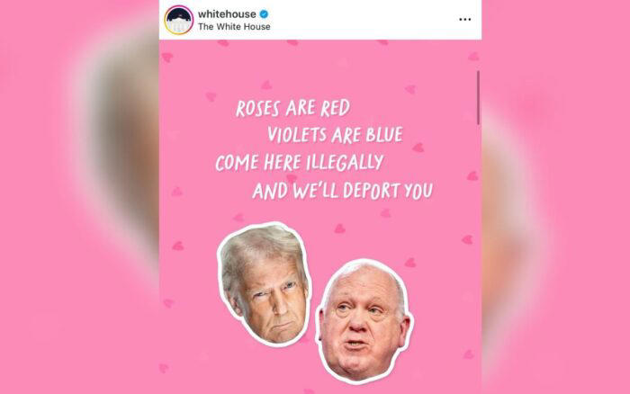 Con motivo de San Valentín, Trump manda mensaje a migrantes ilegales.