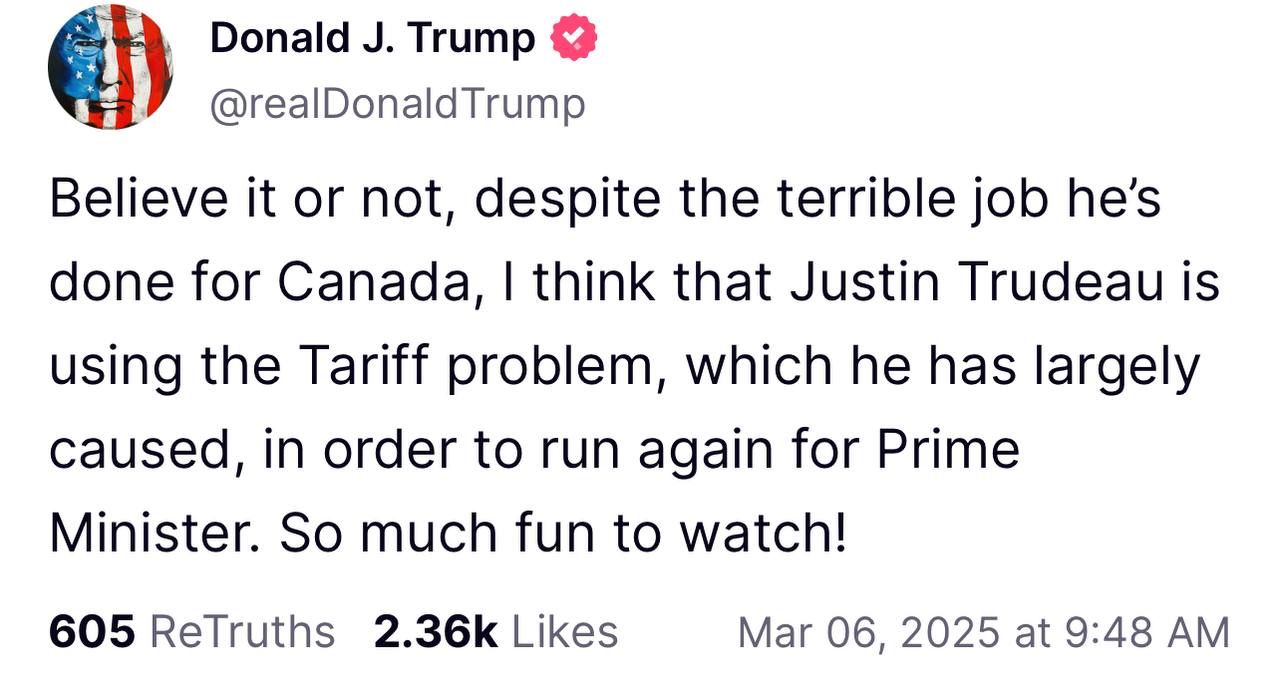 Trump se lanza contra Trudeau
