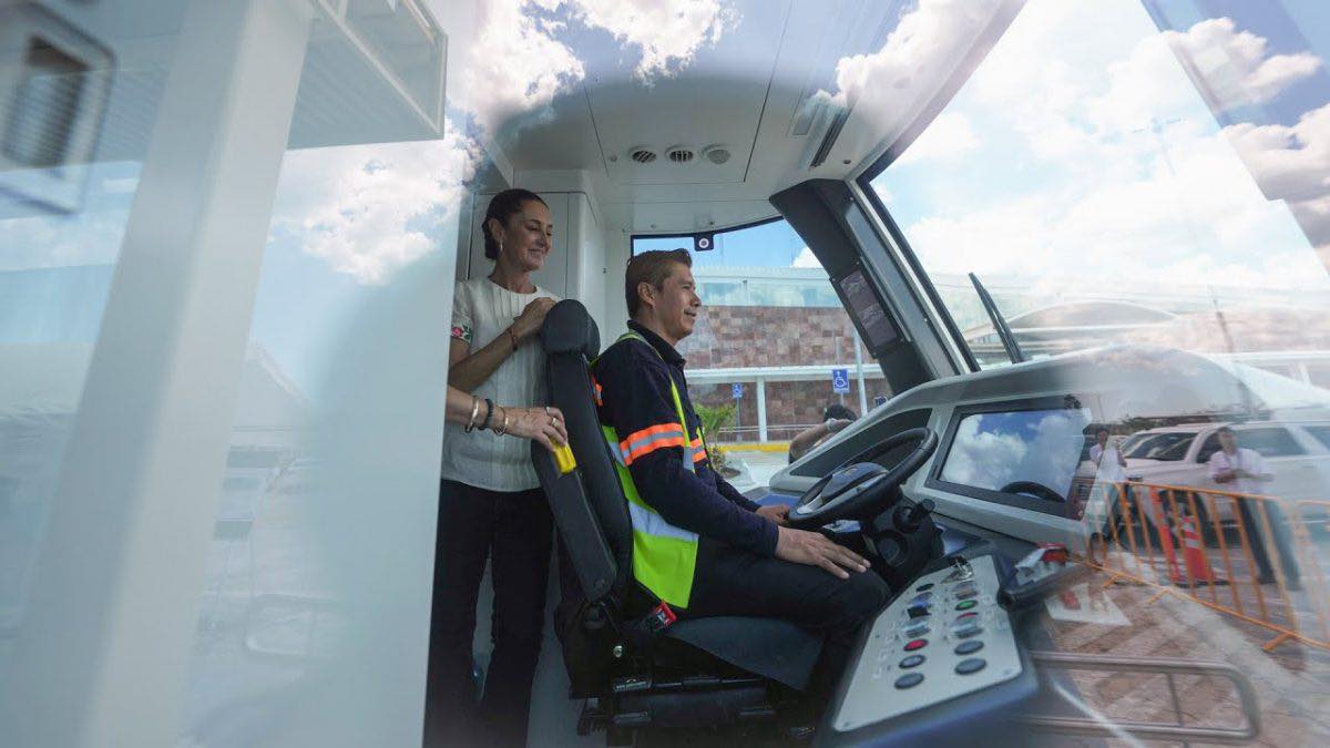 Sheinbaum supervisó avances del Tren Ligero de Campeche