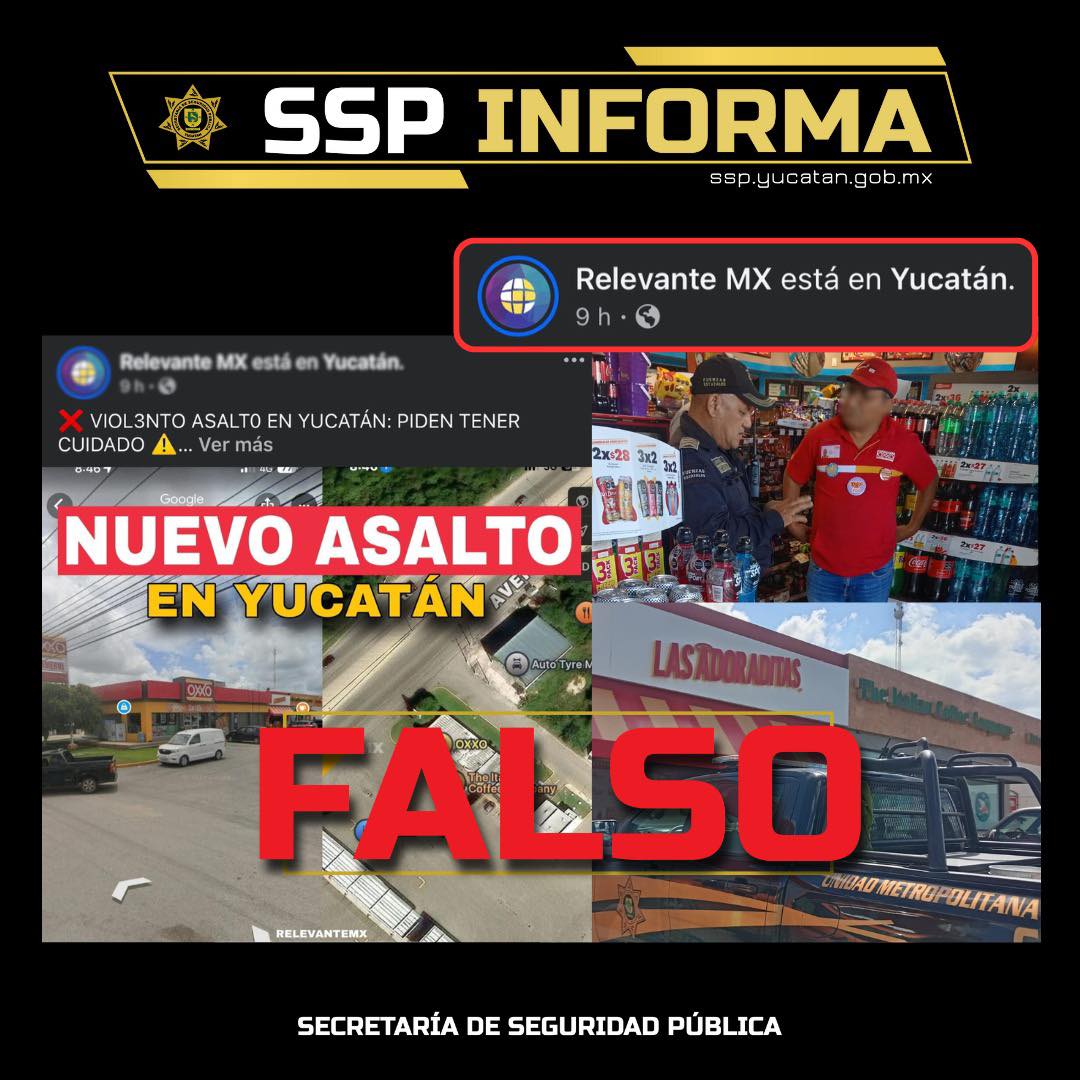 SSP desmiente supuesto asalto en carretera Conkal.