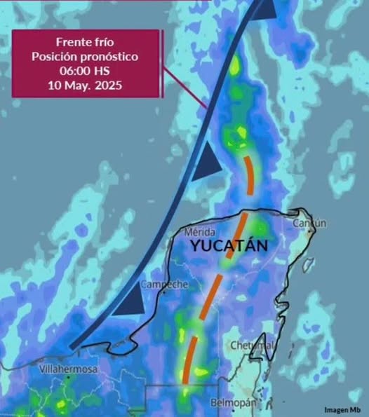 Alerta para Yucatán: lluvias fuertes del 10 al 12 de mayo