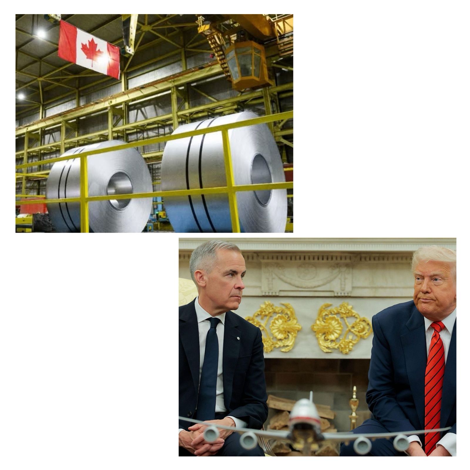 Canadá responde a Trump con aranceles al acero extranjero.