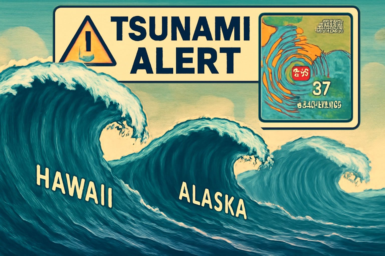Alerta de Tsunami Activada para Hawái y Alaska tras Sismo en Kamchatka