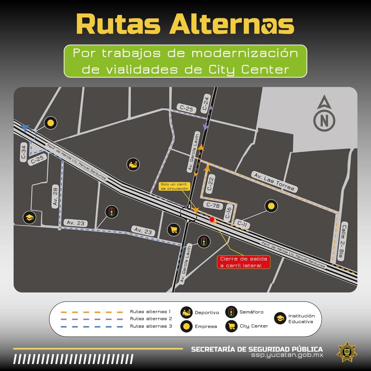 Gobierno del Estado informa sobre cierres viales temporales en el periférico de Mérida