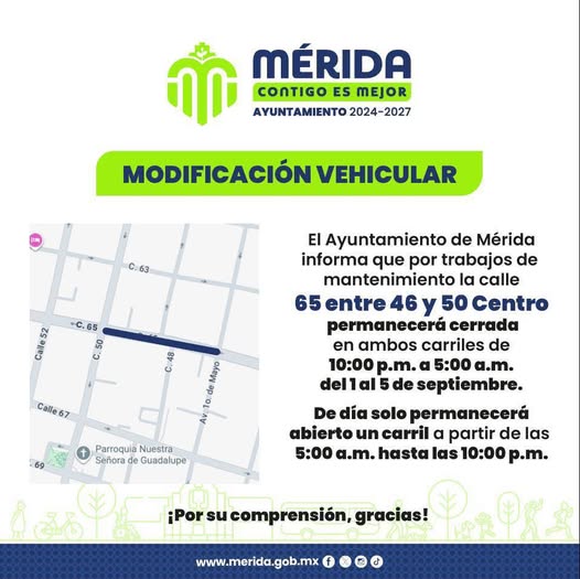 Ayuntamiento de Mérida realizará mantenimiento en calles del Centro Histórico