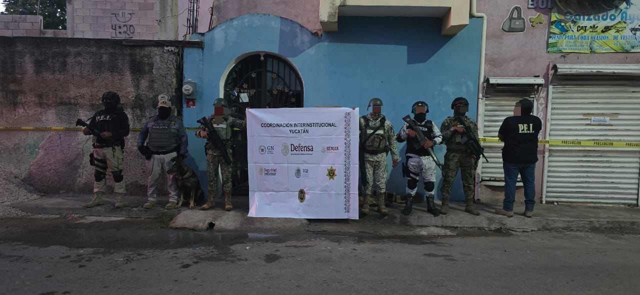 Cateo en Ticul deja droga asegurada y tres personas detenidas