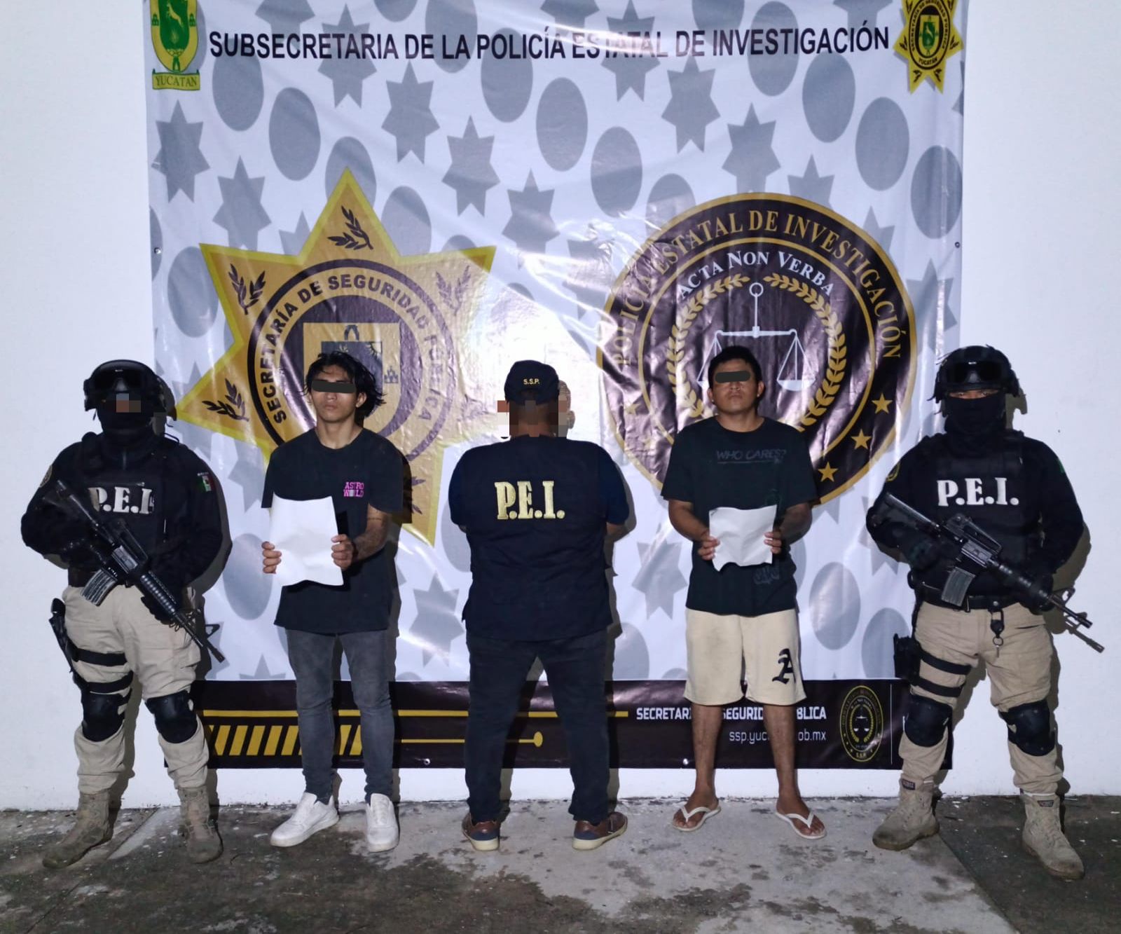 Dos hombres fueron detenidos como probables responsables de un robo con violencia en una gasolinera de Umán, ocurrido la madrugada del domingo pasado.