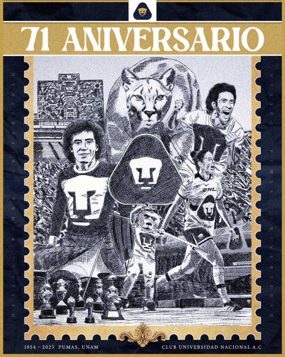 Pumas UNAM o Pumas MX, cumple hoy 71 años