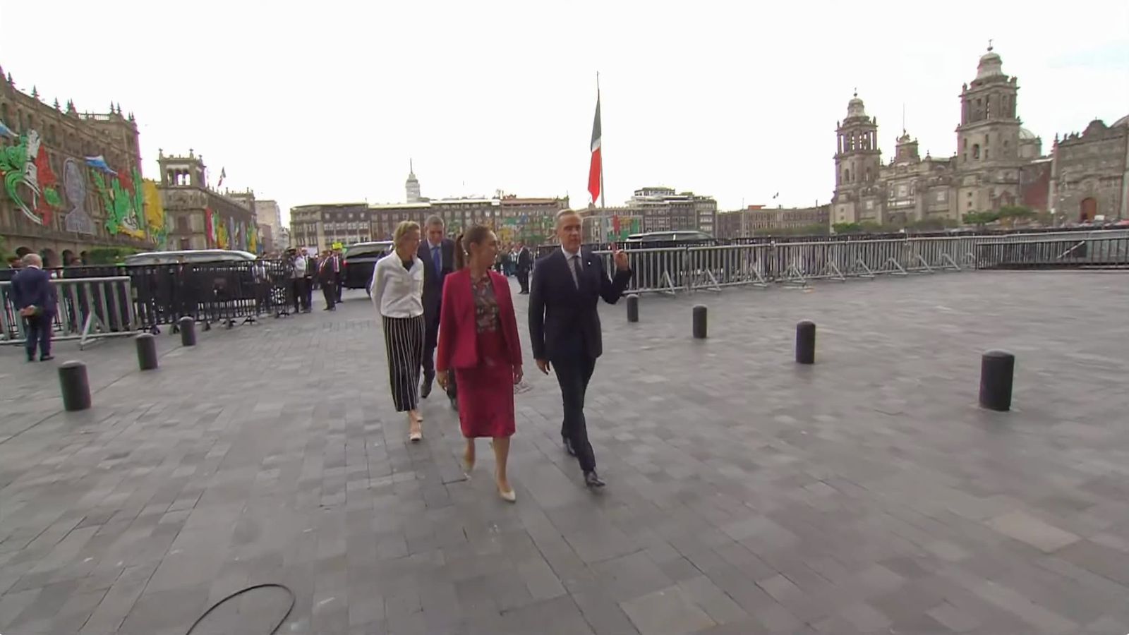 Claudia Sheinbaum, dio la bienvenida oficial al primer ministro de Canadá, Mark Carney.