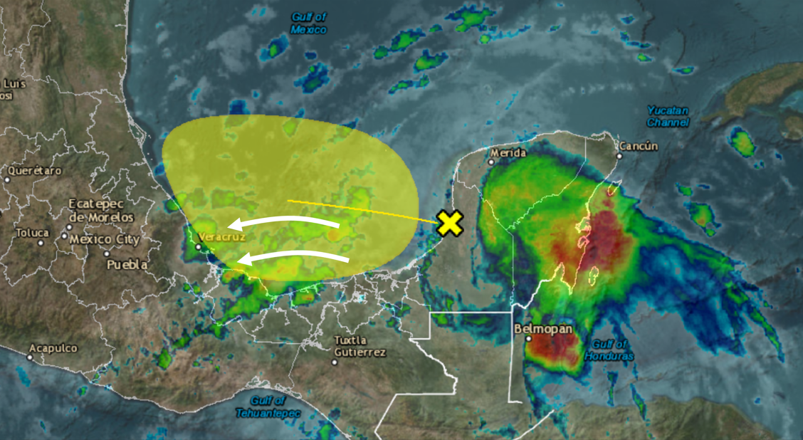 Las lluvias continuarán en Yucatán debido a un sistema de baja presión
