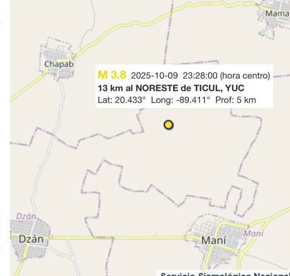 Sismo en Ticul Yucatán