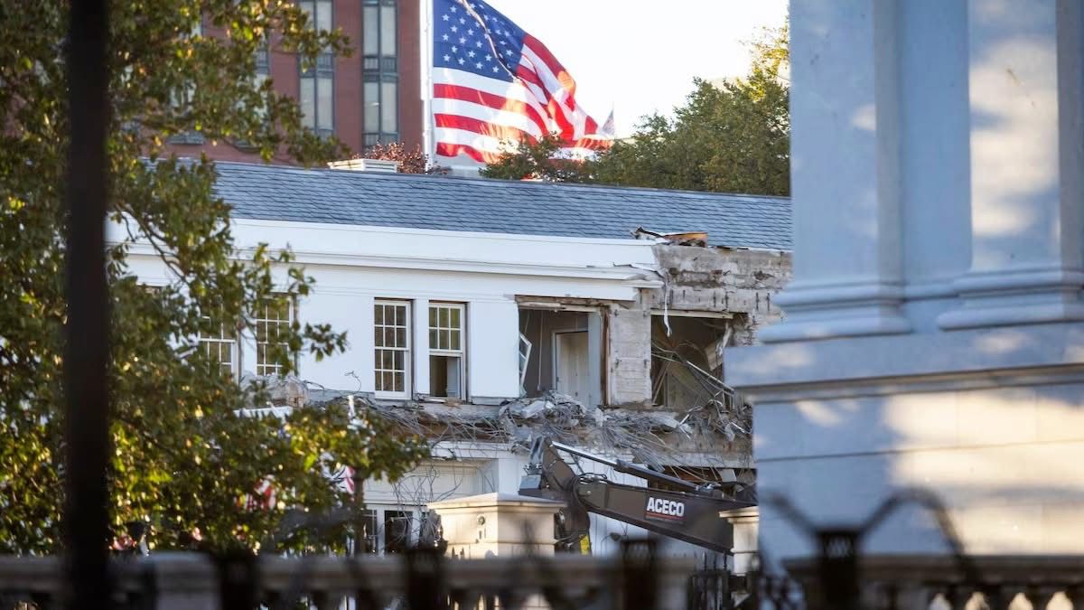 Trump hace salón de baile en ala oeste de Casa Blanca