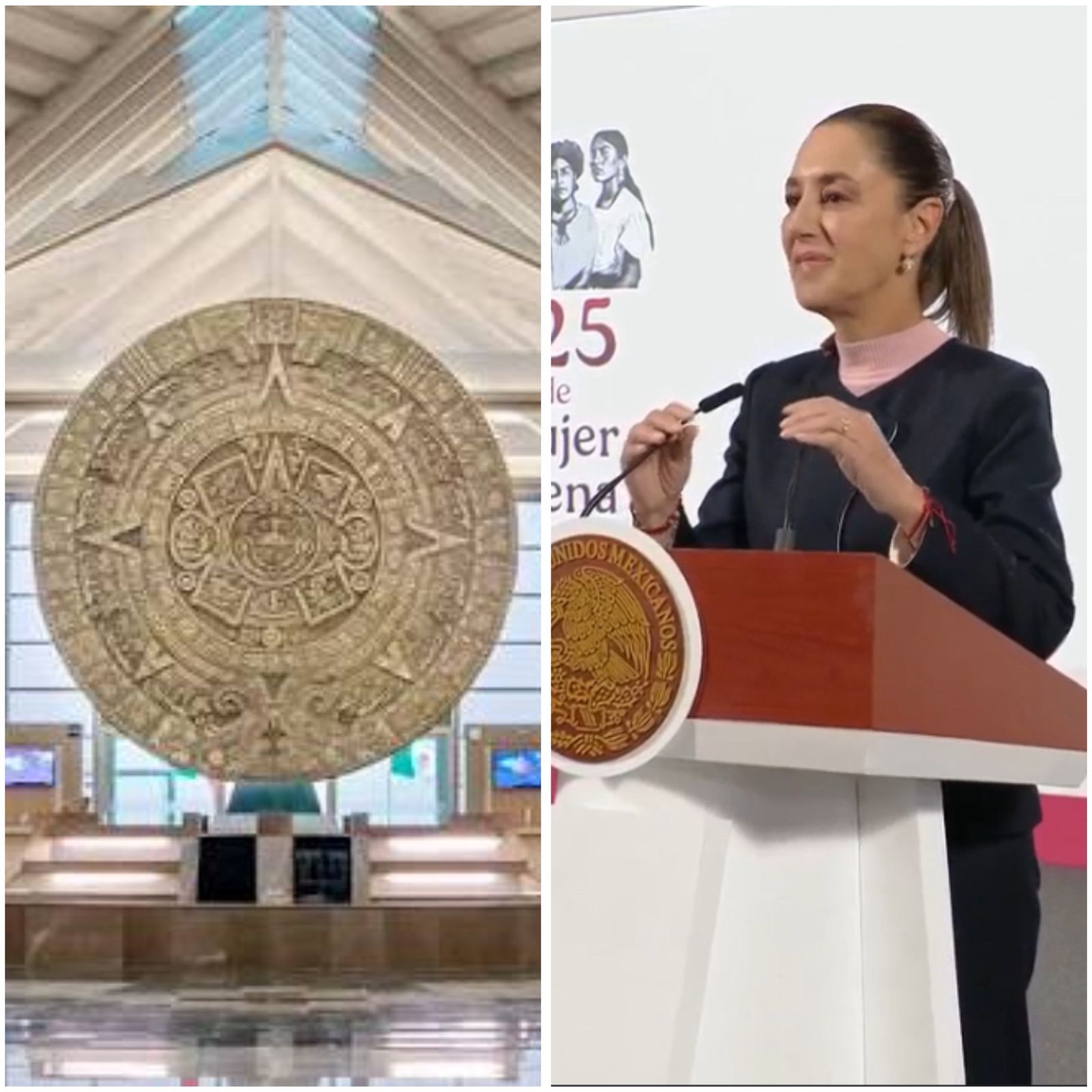 Sheinbaum rechaza cancelación de vuelos desde el Aeropuerto Internacional Felipe Ángeles; “México no es piñata de nadie”