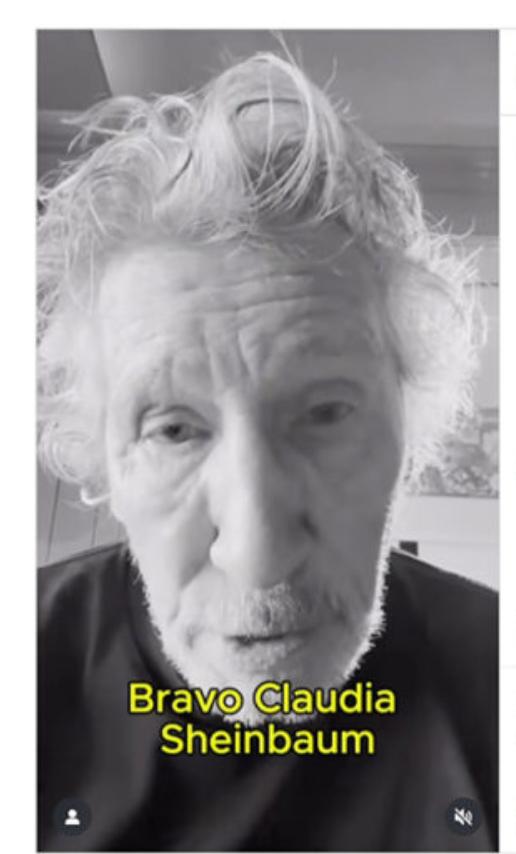 Exvocalista de Pink Floyd celebra la valentía de Sheinbaum al dar asilo a Betssy Chávez