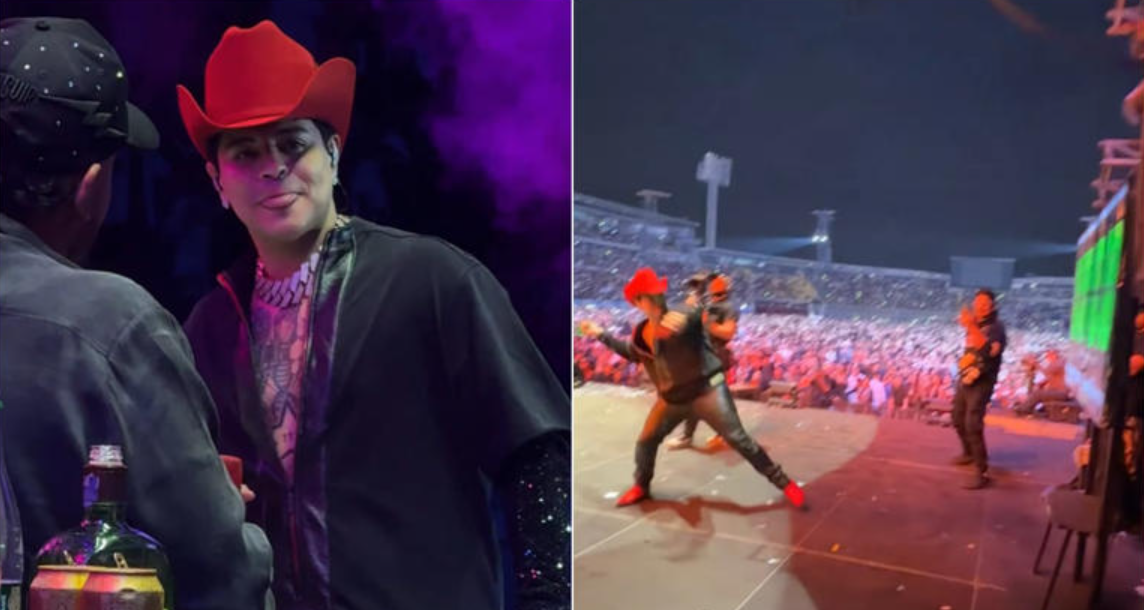 Eduin Caz de Grupo Firme rompe pantalla en festival colombiano por cronómetro