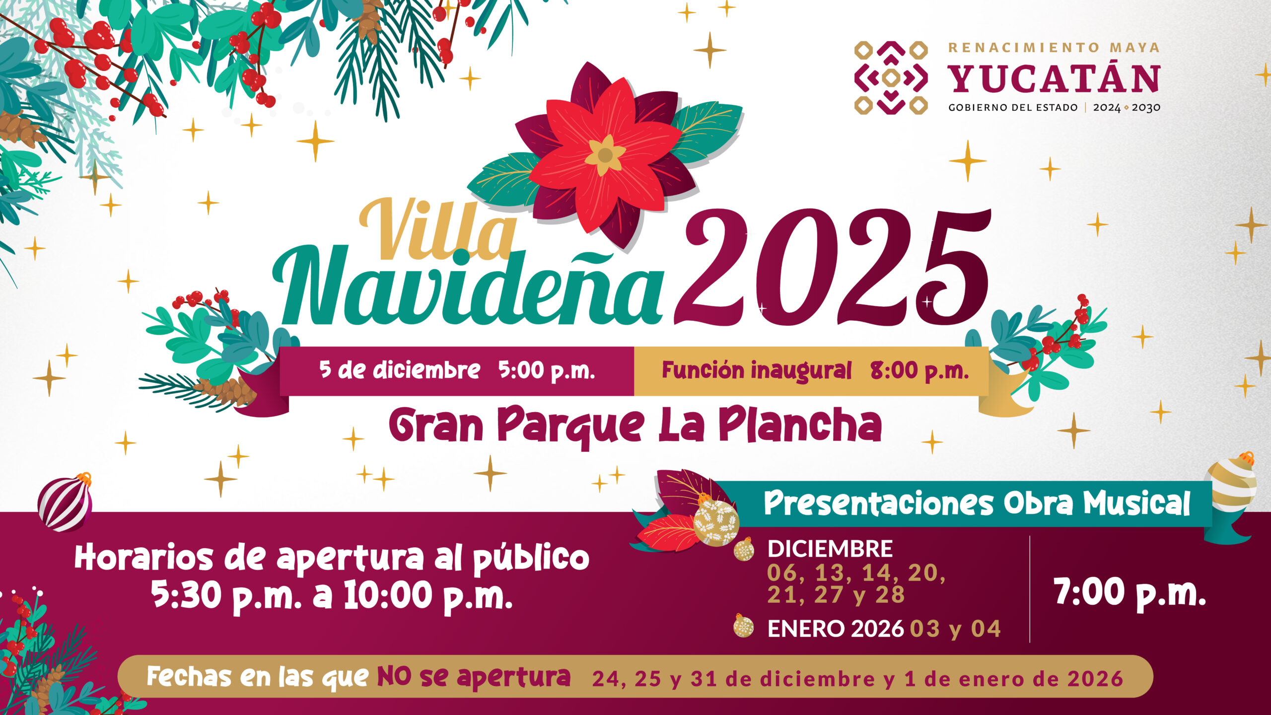 Gobierno del Estado invita a disfrutar la Villa Navideña 2025
