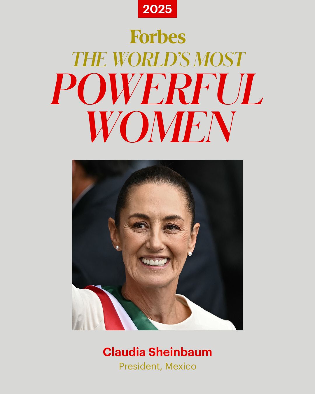Claudia Sheinbaum entre las mujeres más influyentes del mundo según Forbes