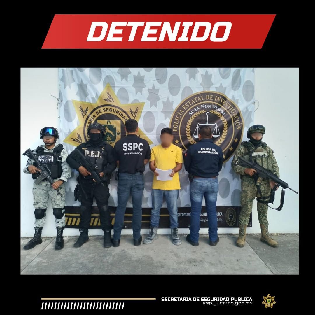 Detenido líder extorsionador de Tabasco en Yucatán: cobraba «derecho de piso» a más de 100 comerciantes