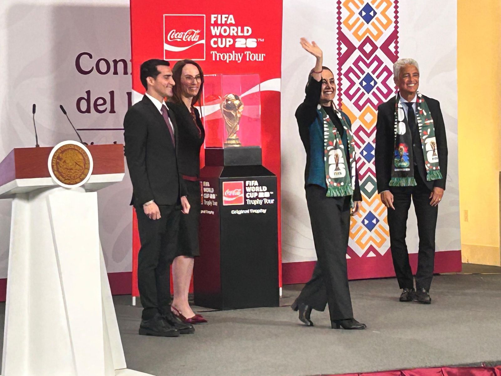 Copa del Mundo 2026 llega a Palacio Nacional a 100 días del Mundial