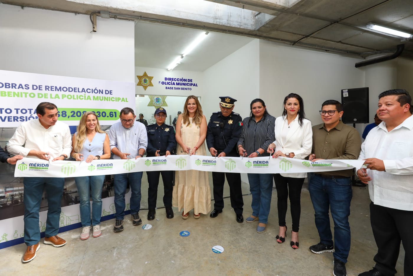 Más seguridad para el mercado San Benito: Cecilia Patrón entrega nueva base policial