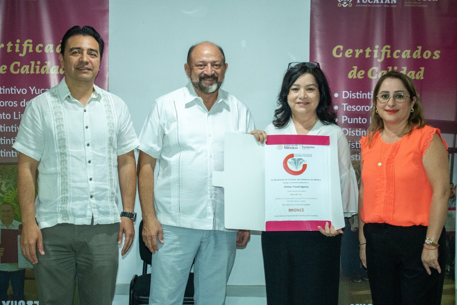 Reconocen a empresas turísticas por sus estándares de calidad