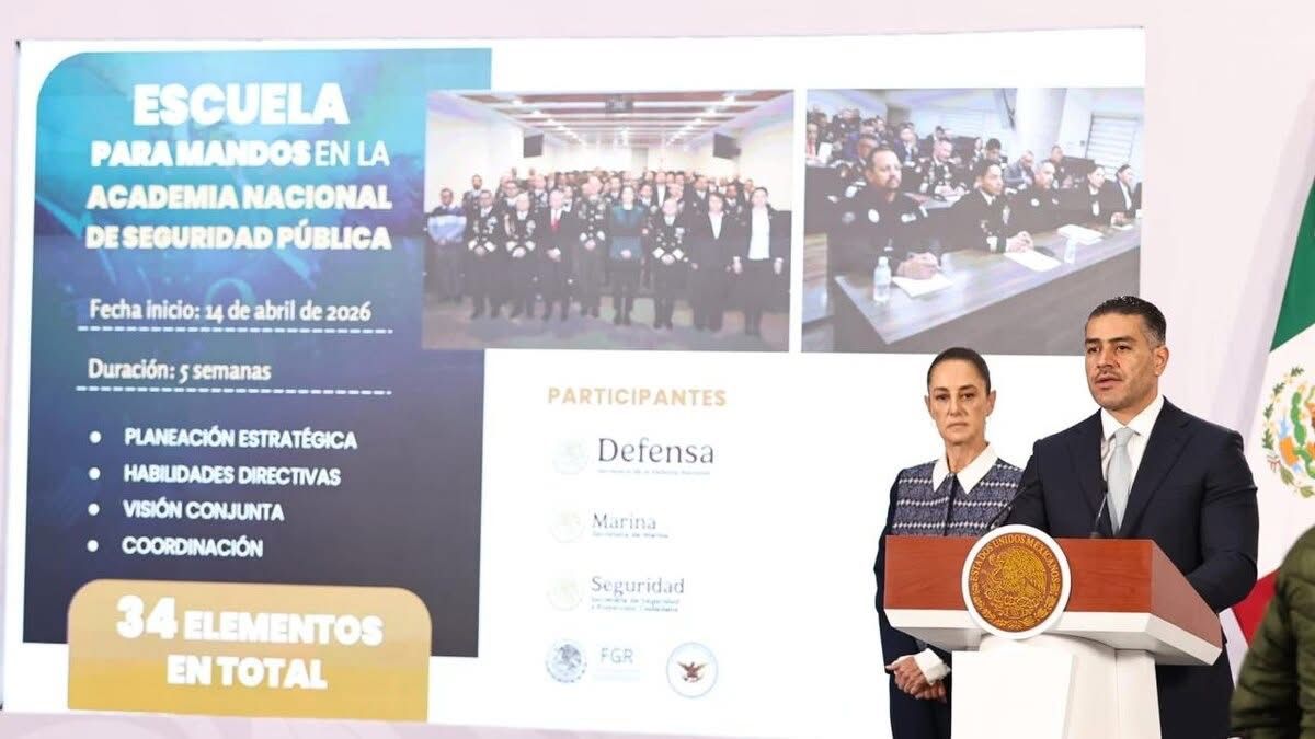 Sheinbaum y Harfuch anunciaron la nueva Escuela de Mandos para profesionalizar a los policías mexicanos