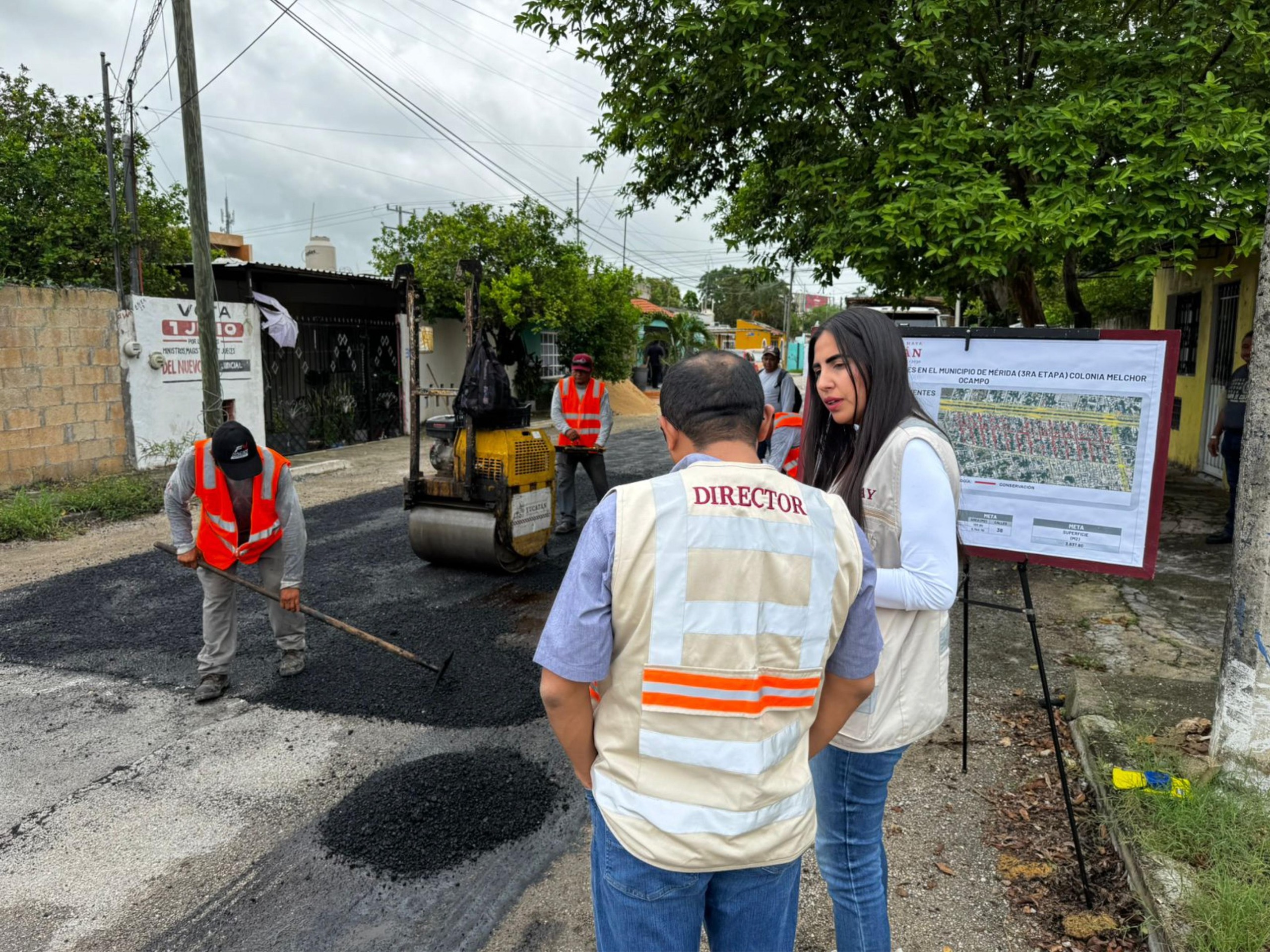Gobierno del Estado repara 38 calles en Melchor Ocampo