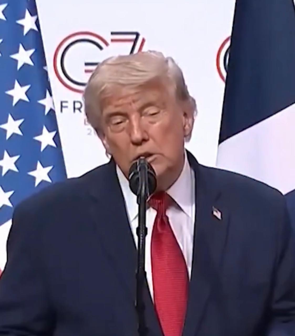 “Sheinbaum está muy asustada»: Trump insiste desde el G7 que los cárteles controlan México
